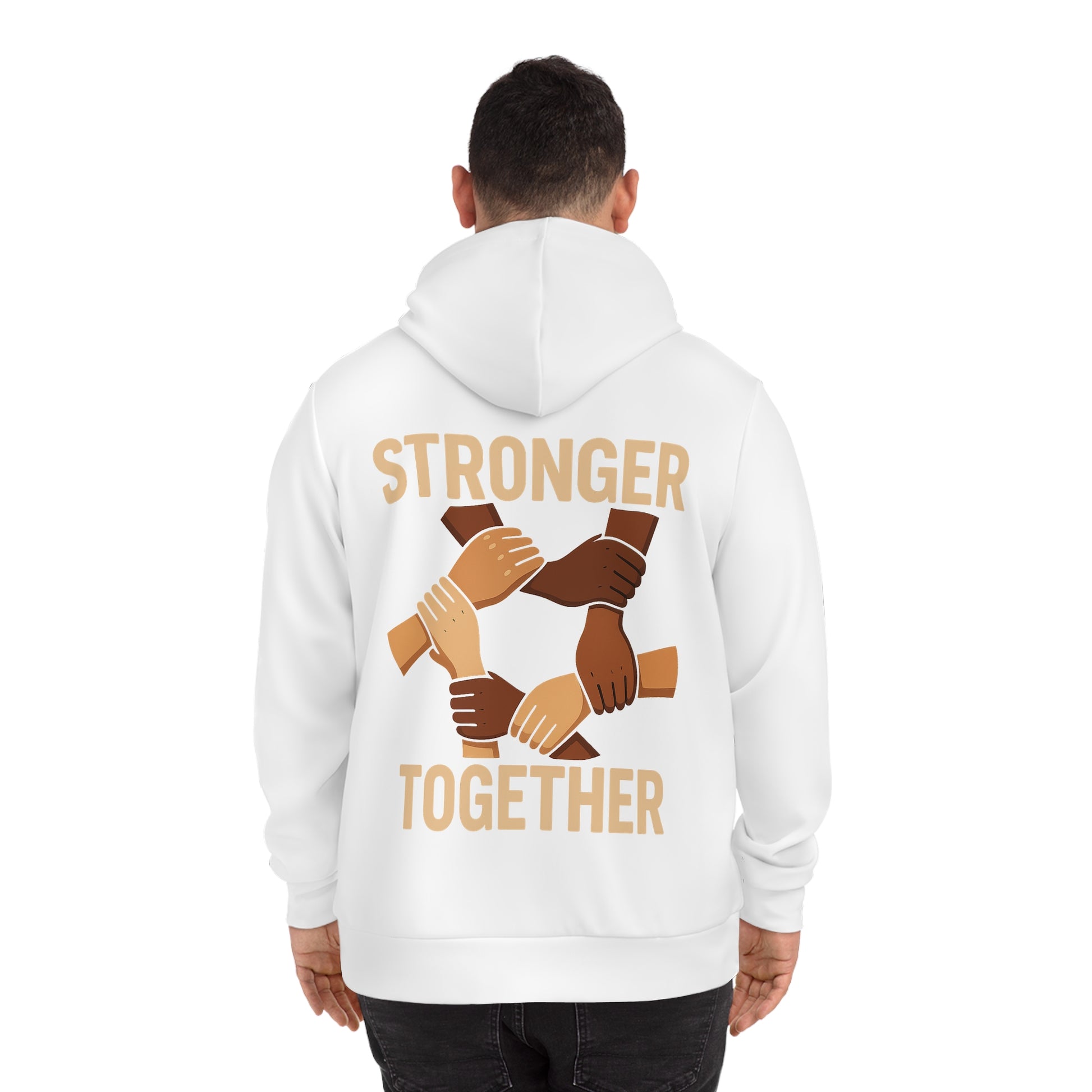 Stronger Together Hoodie Back | Unity Fashion, Gift for Activists, Inspirational Apparel, Unisex Streetwear, Casual Wear, Cozy Layering - Wayal Store