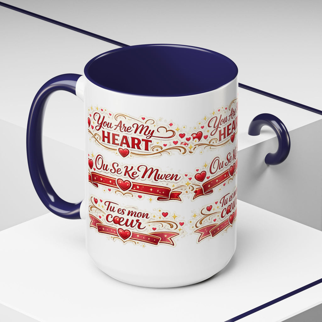 You Are My Heart Accent Coffee Mug – Multilingual Love Gift (11/15oz) - Wayal Store