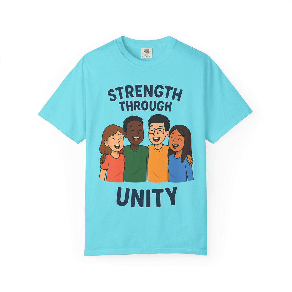 Unity Message T-Shirt Front, Unisex Motivational Shirt, Friendship Wear, Gift for Teens, Social Awareness Apparel - Wayal Store