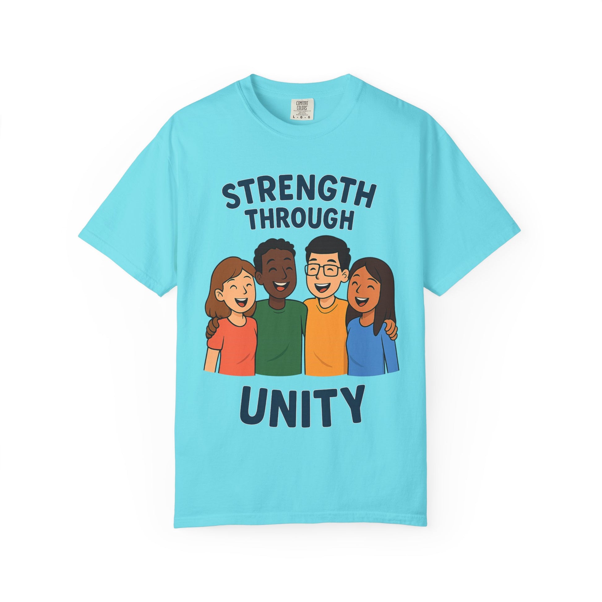 Unity Message T-Shirt Front, Unisex Motivational Shirt, Friendship Wear, Gift for Teens, Social Awareness Apparel - Wayal Store