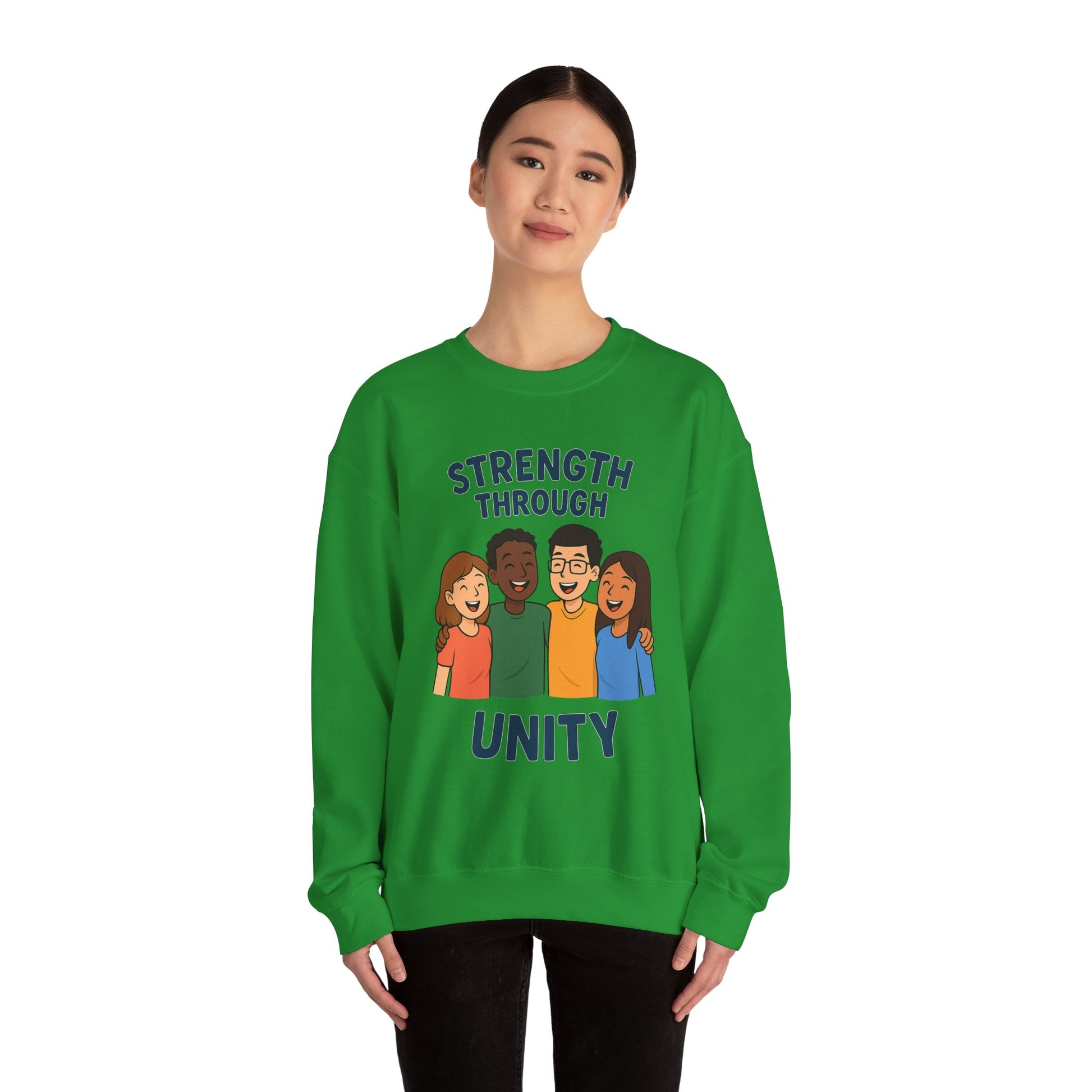 Unity Crewneck Sweatshirt, Strength Through Unity Sweater, Cozy Unisex Sweatshirt, Friendship Gift, Ideal for Team Events - Wayal Store