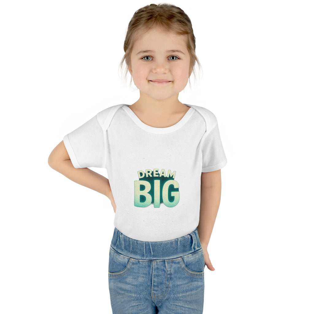 Dream Big Infant Bodysuit, Baby Shower Gift, tile on the back - Wayal Store