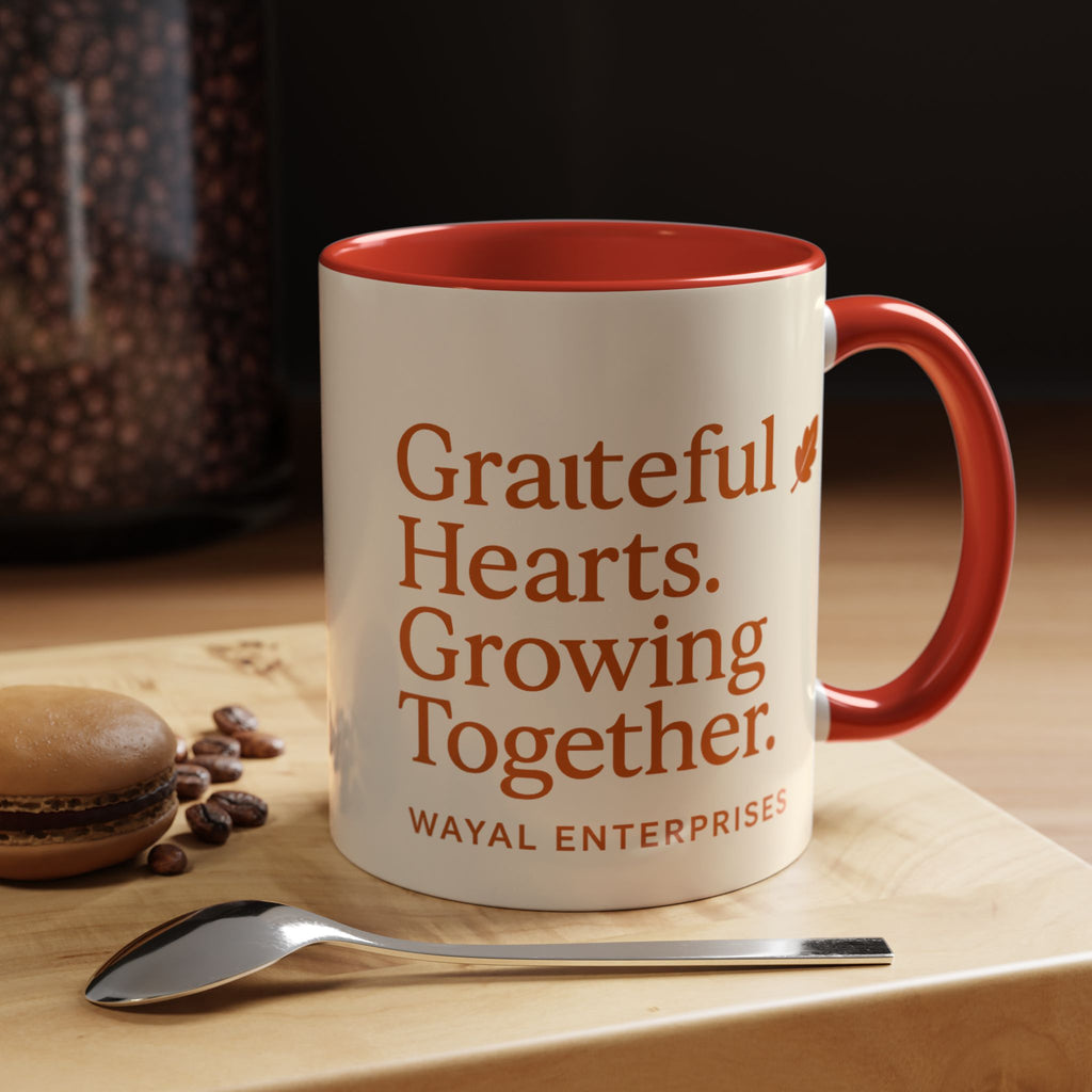 Grateful Hearts Coffee Mug - 11oz & 15oz - Perfect for Cozy Moments