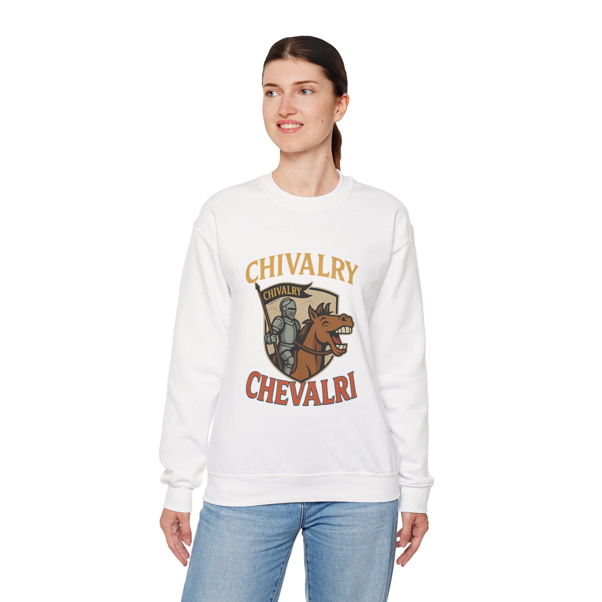 Chivalry Crewneck Sweatshirt, Unisex Heavy Blend, Cozy Casual Wear, Gift for Gamers, Renaissance Fair Apparel, Everyday Comfort - Wayal Store