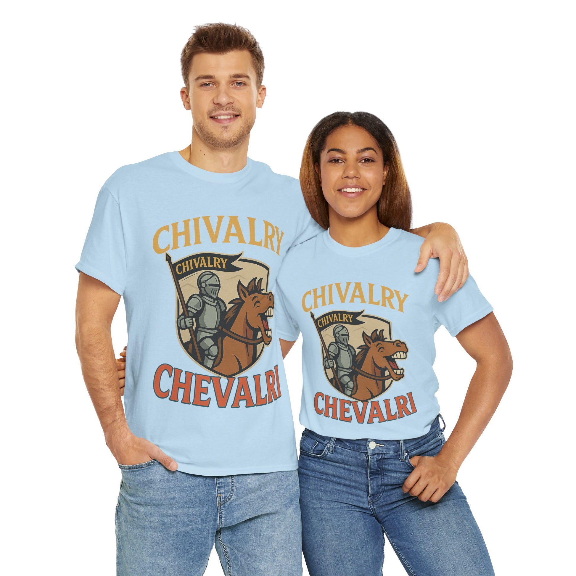 Chivalry-Themed Unisex Heavy Cotton Tee, Knight Shirt, Medieval Fan Apparel, Funny Gift, Renaissance Festival Clothing - Wayal Store