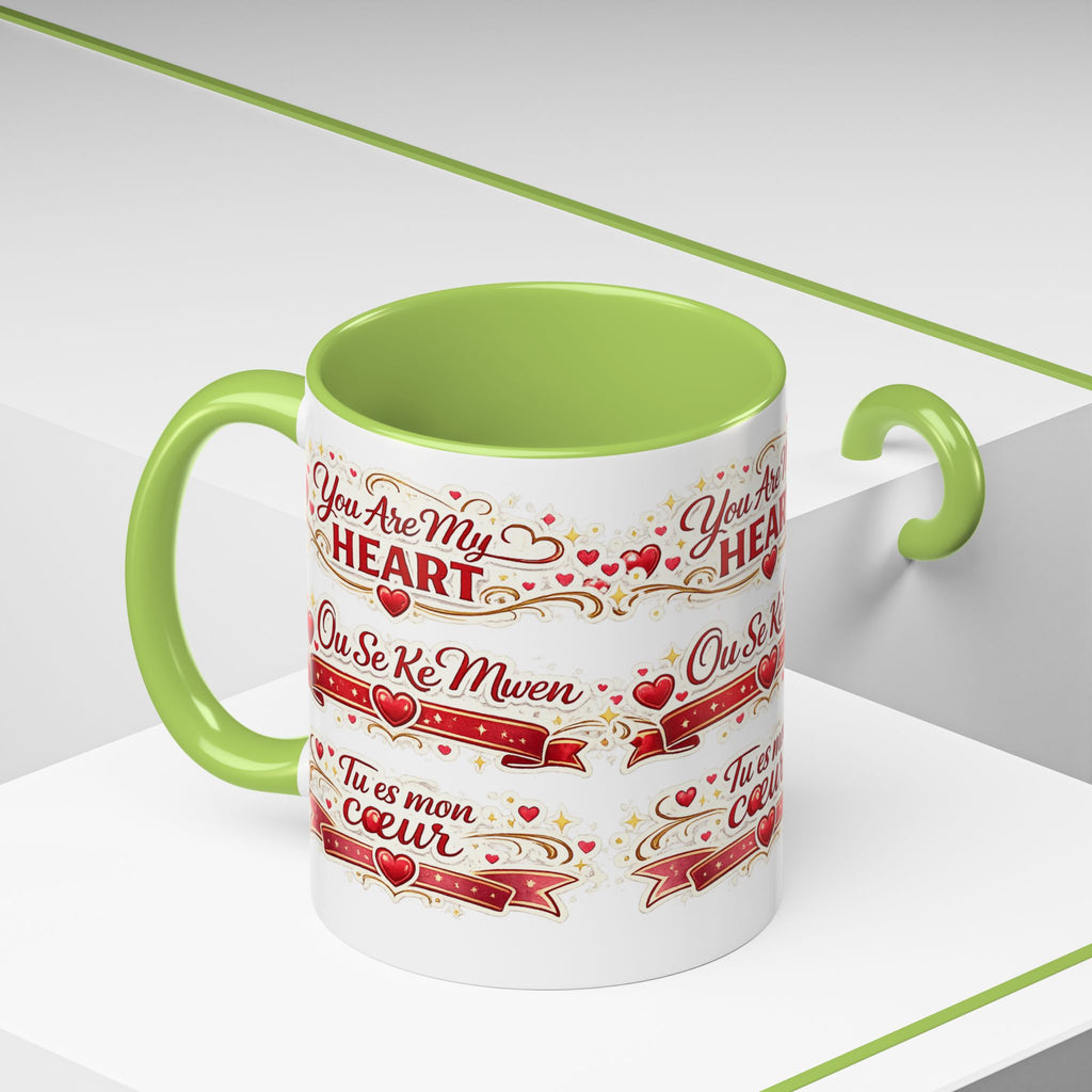 You Are My Heart Accent Coffee Mug – Multilingual Love Gift (11/15oz) - Wayal Store