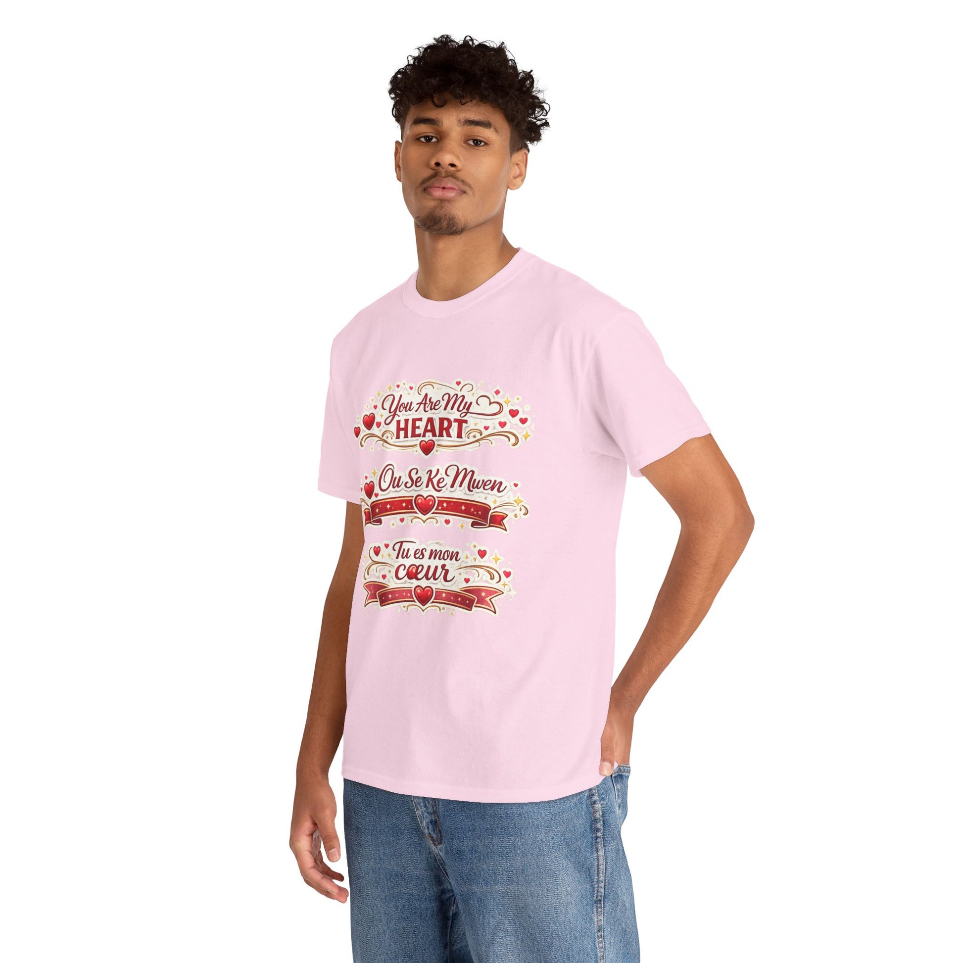 Heart Love Tee — "You Are My Heart / Tu es mon coeur" Romantic Valentine T-Shirt - Wayal Store