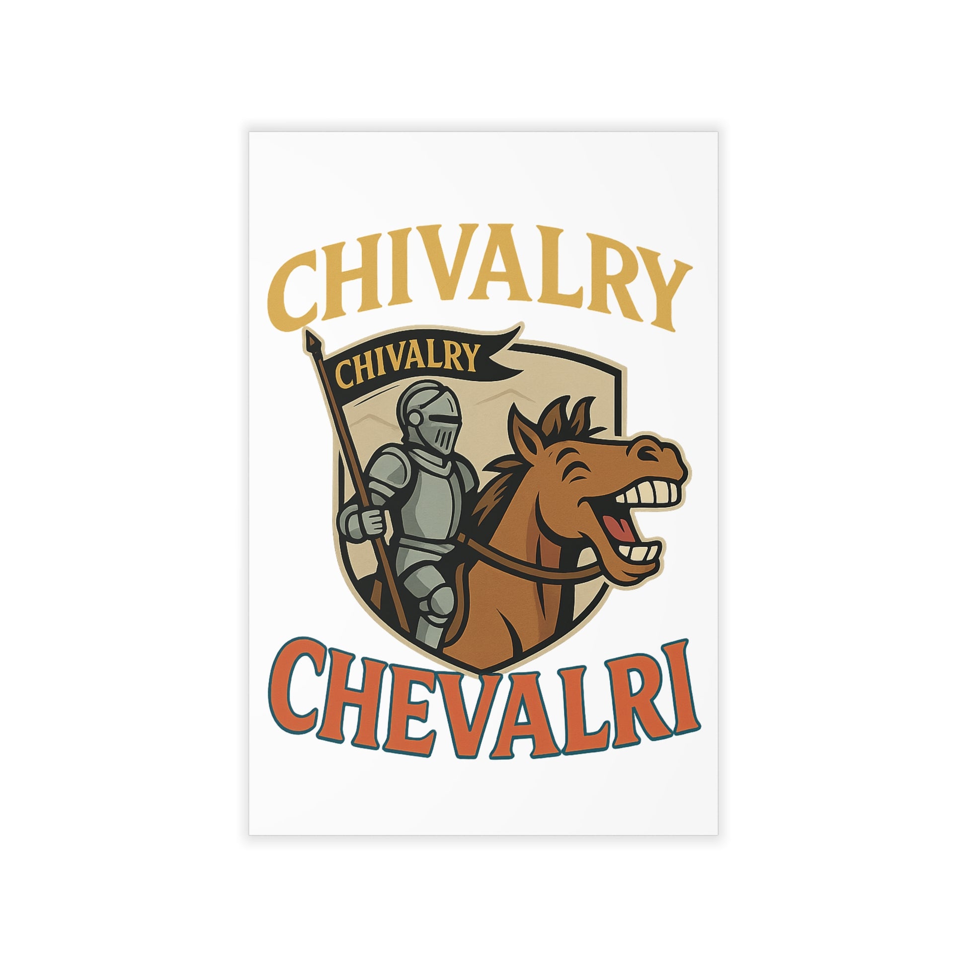 Chivalry Wall Decals - Knight & Horse Decor, Kids Room Art, Medieval Theme, Unique Wall Stickers, Home Decoration - Wayal Store