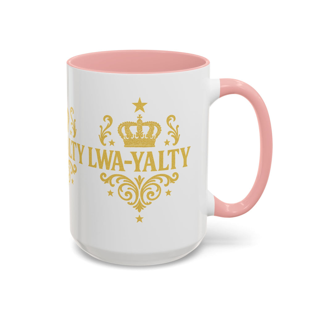 Regal Crown Accent Coffee Mug - Royalty Lwa-Yalty, Unique Gift for Coffee Lovers, Home Decor, Birthday, Celebration - Wayal Store