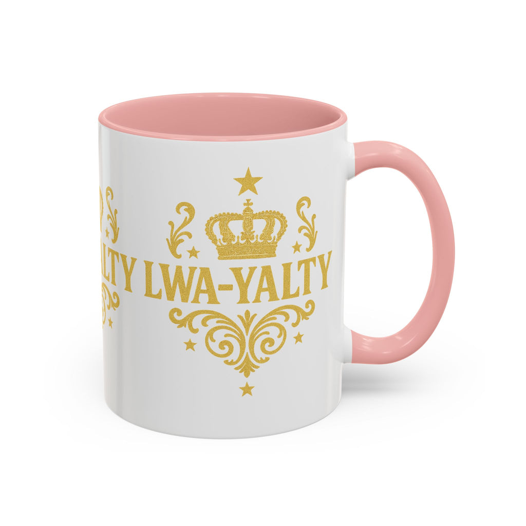 Regal Crown Accent Coffee Mug - Royalty Lwa-Yalty, Unique Gift for Coffee Lovers, Home Decor, Birthday, Celebration - Wayal Store