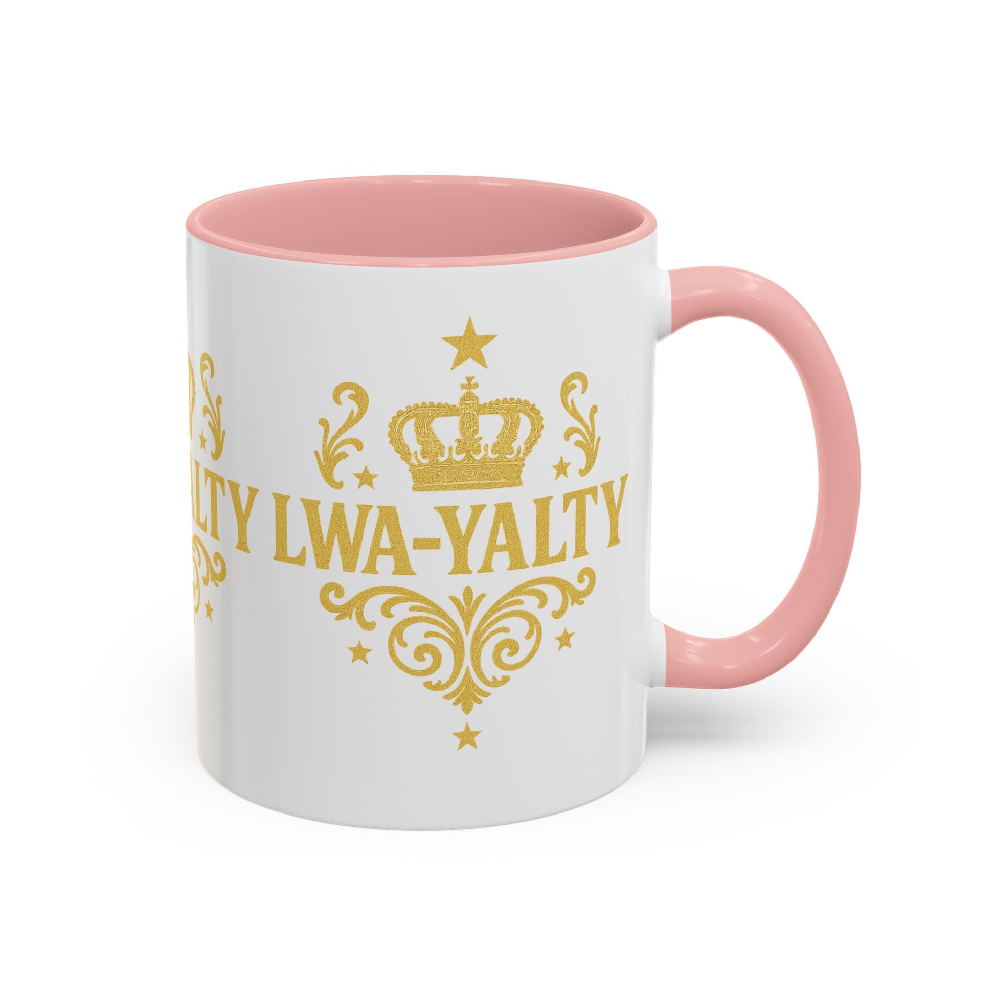 Regal Crown Accent Coffee Mug - Royalty Lwa-Yalty, Unique Gift for Coffee Lovers, Home Decor, Birthday, Celebration - Wayal Store