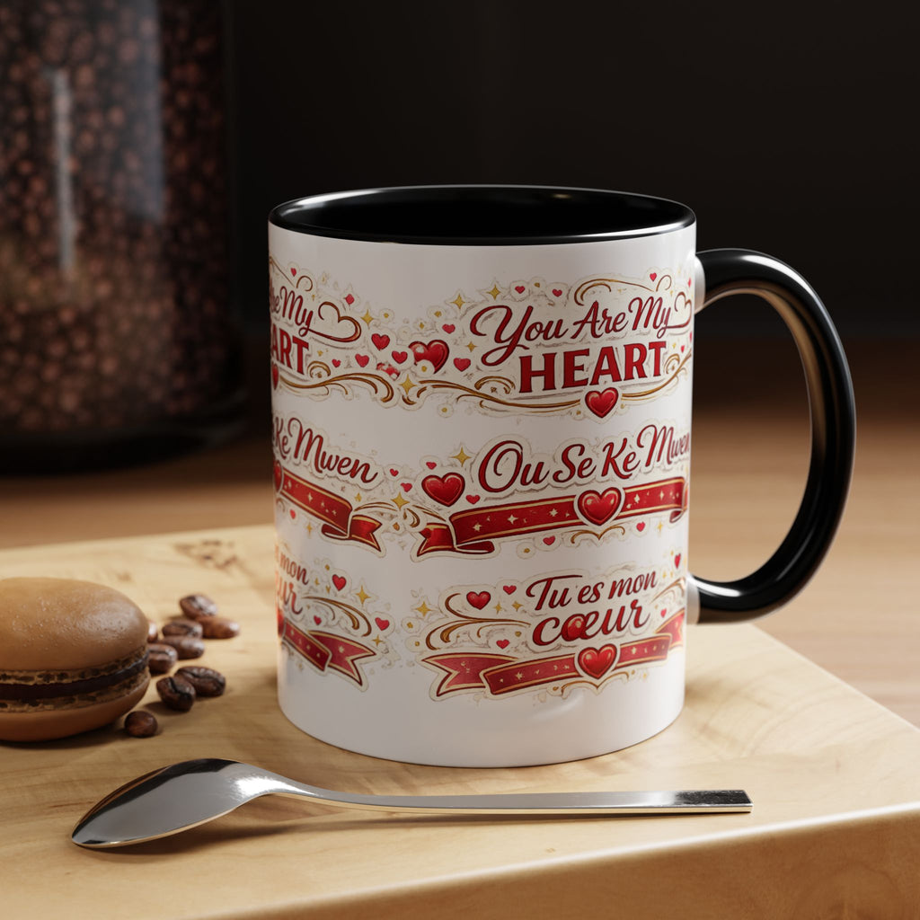 You Are My Heart Accent Coffee Mug – Multilingual Love Gift (11/15oz) - Wayal Store