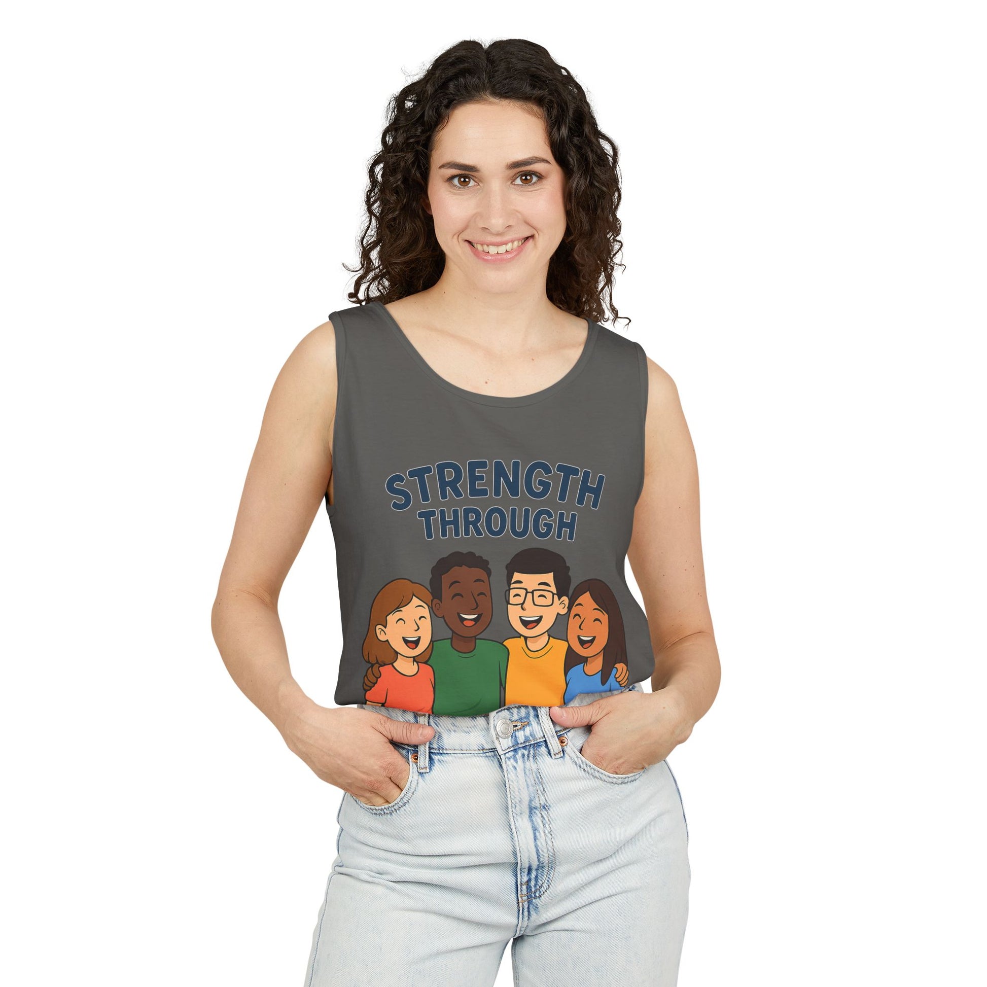 Unity Graphic Tank Top for Every Occasion, Inclusive Apparel, Strength in Unity, Casual Summer Wear, Perfect Gift for Friends - Wayal Store