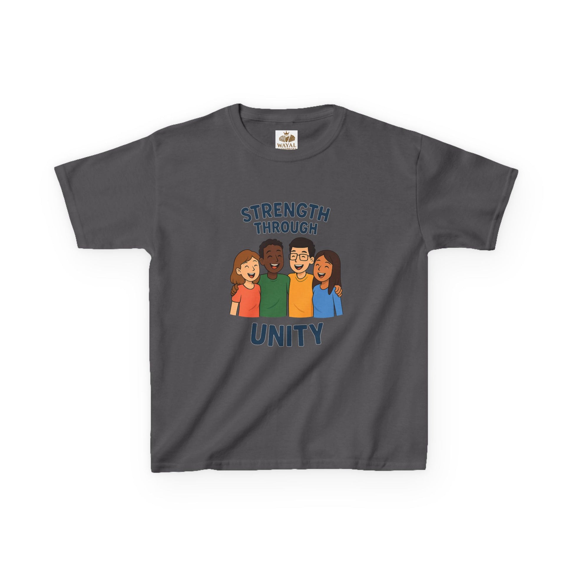 Unity & Strength Kids Tee, Inspirational Kids Shirt, Diversity Apparel, Friendship Gift, Team Spirit T-Shirt - Wayal Store