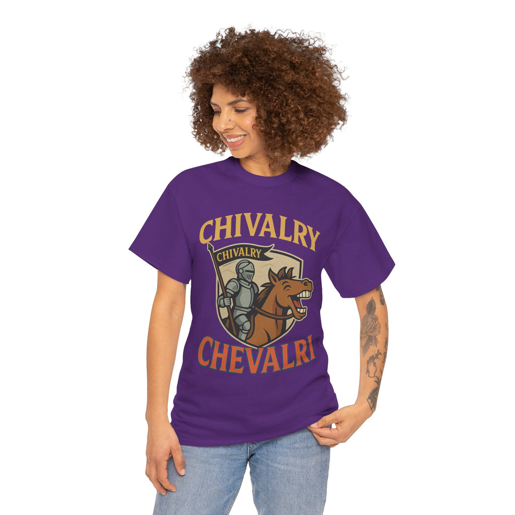 Chivalry-Themed Unisex Heavy Cotton Tee, Knight Shirt, Medieval Fan Apparel, Funny Gift, Renaissance Festival Clothing - Wayal Store
