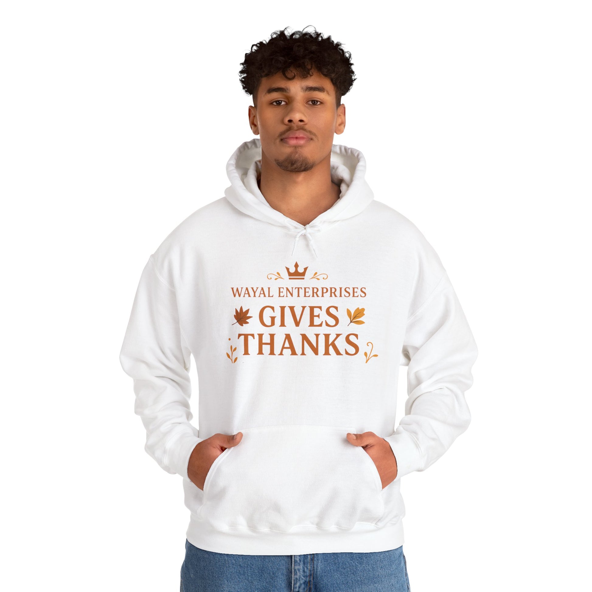 Thanksgiving Hoodie - Unisex Heavy Blend™ Sweatshirt with 'Gives Thanks' Design - Wayal Store