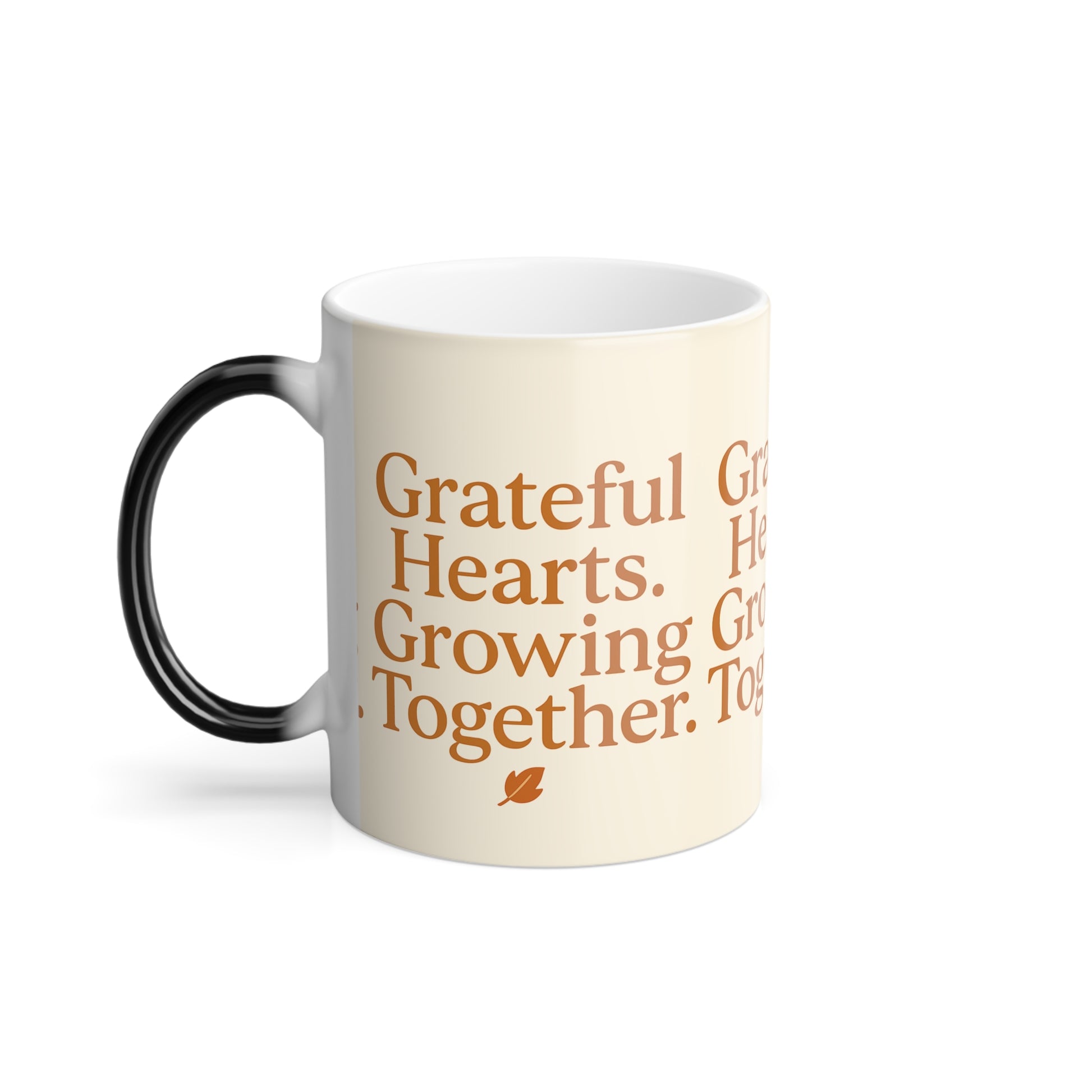 Grateful Hearts Color Changing Mug - 11oz Inspirational Coffee Cup