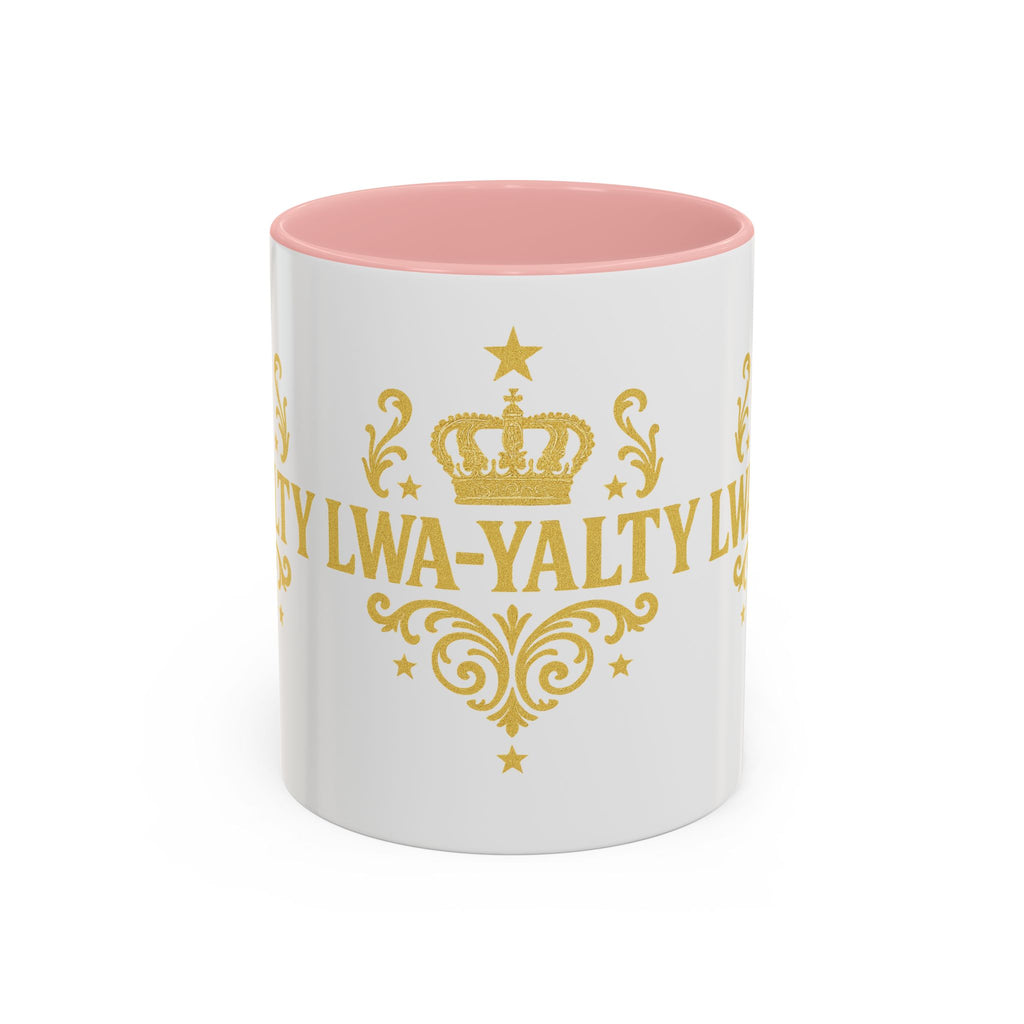 Regal Crown Accent Coffee Mug - Royalty Lwa-Yalty, Unique Gift for Coffee Lovers, Home Decor, Birthday, Celebration - Wayal Store