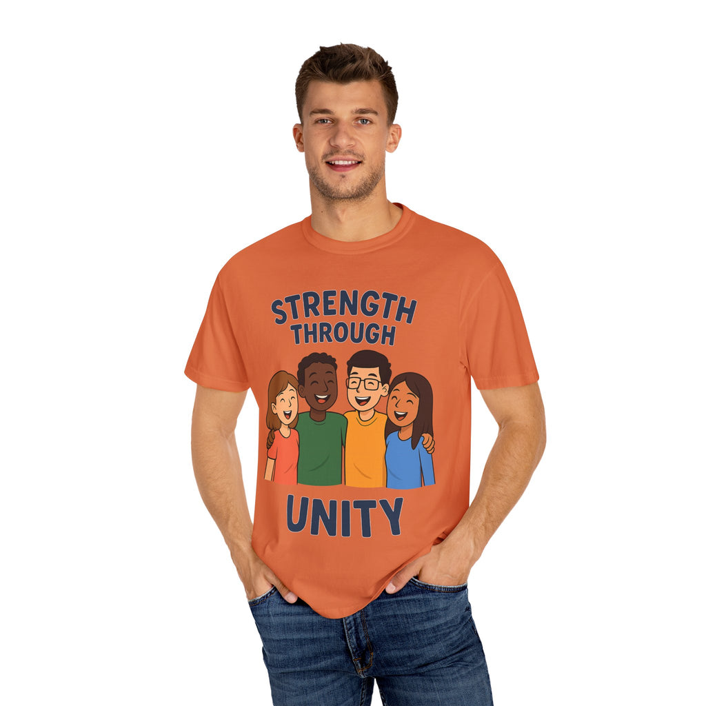 Unity Message T-Shirt Front, Unisex Motivational Shirt, Friendship Wear, Gift for Teens, Social Awareness Apparel - Wayal Store