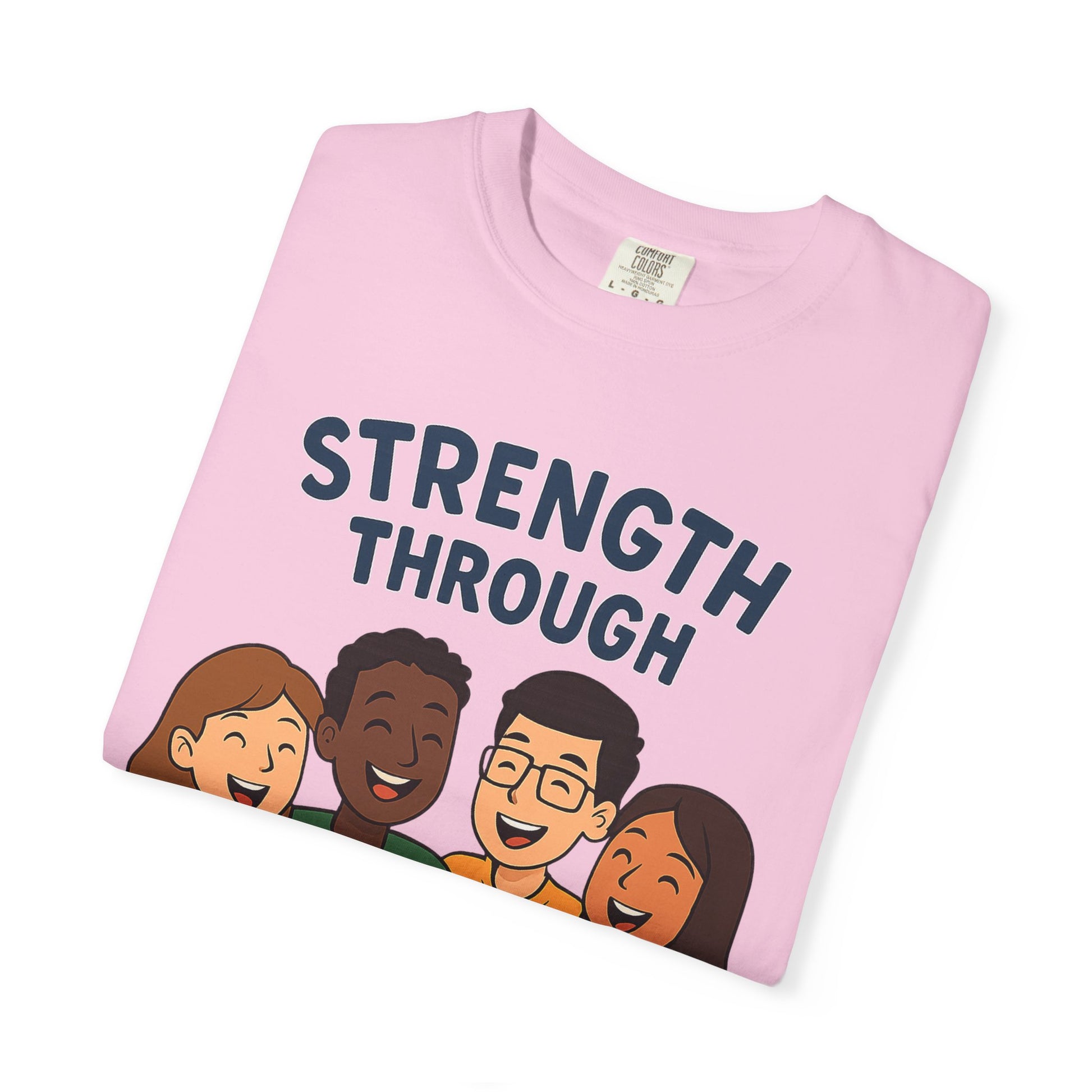 Unity Message T-Shirt Front, Unisex Motivational Shirt, Friendship Wear, Gift for Teens, Social Awareness Apparel - Wayal Store