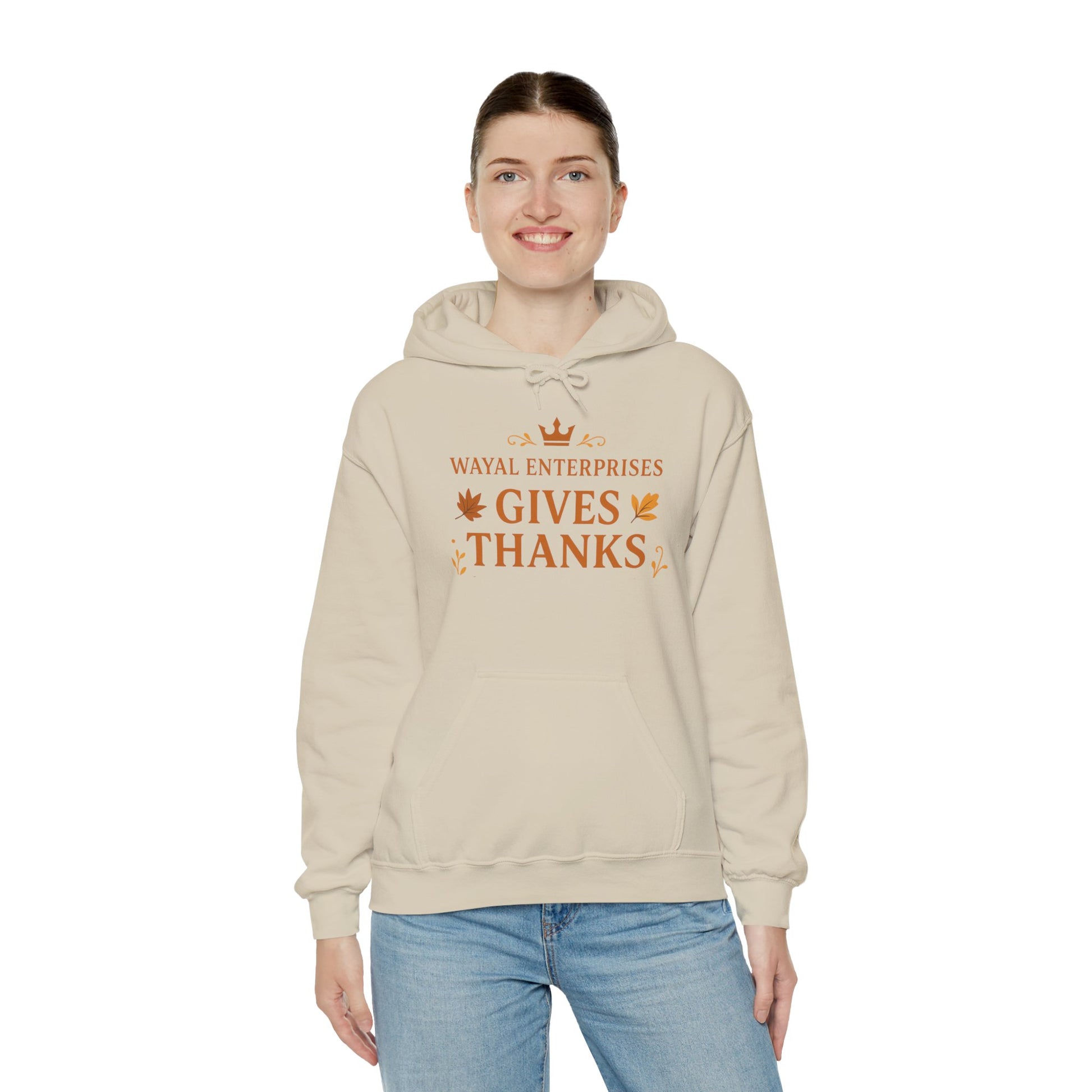 Thanksgiving Hoodie - Unisex Heavy Blend™ Sweatshirt with 'Gives Thanks' Design - Wayal Store
