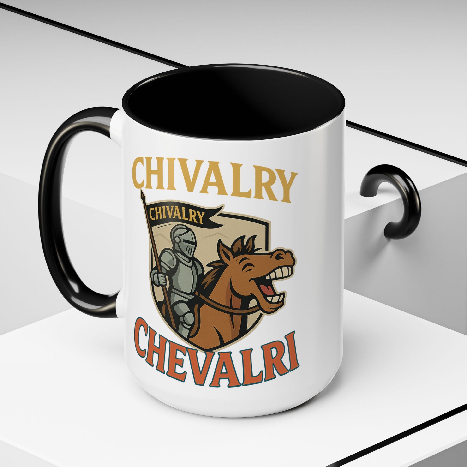 Chivalry Accent Coffee Mug, Warrior Gift, Knight Themed Cup, Medieval Decor, Unique Coffee Lover Present, Fun Office Mug - Wayal Store