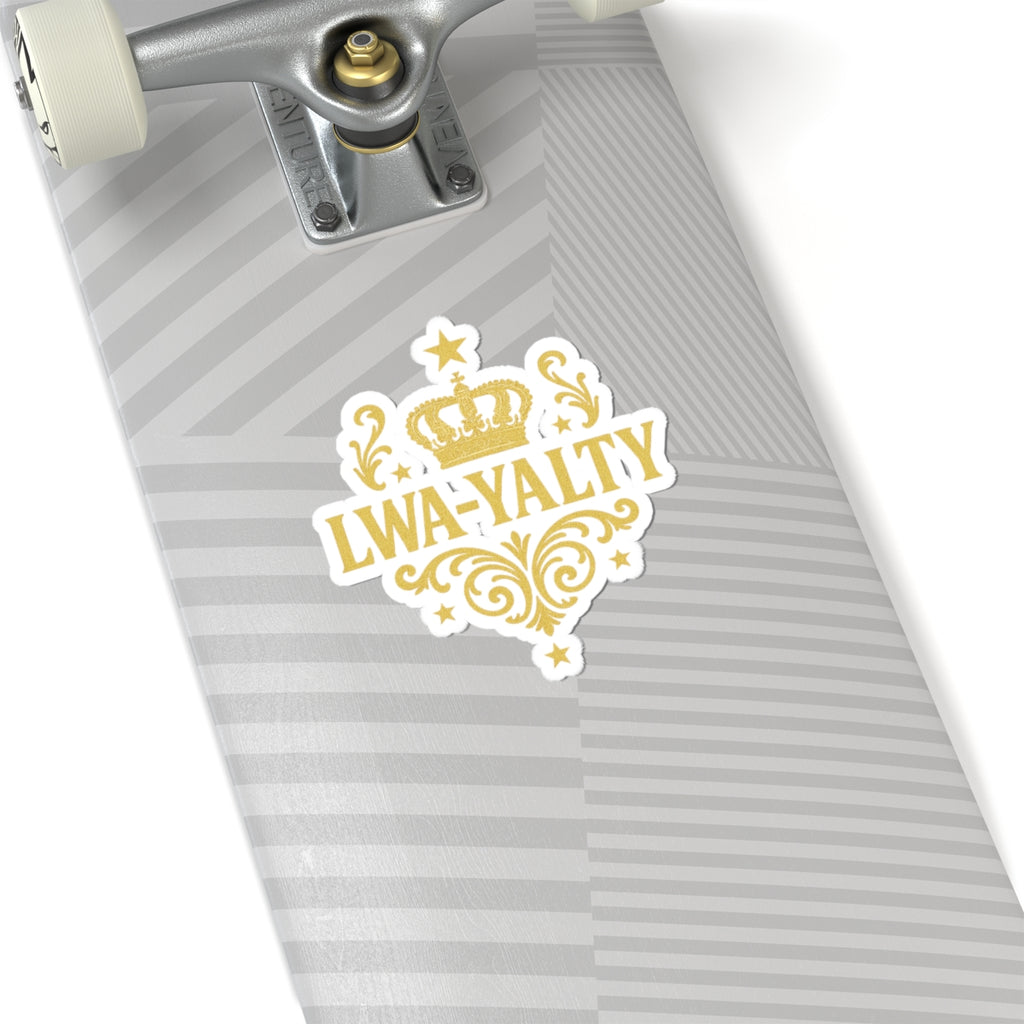 Golden Crown Kiss-Cut Stickers - Royalty Inspired Decor, Custom Laptop Stickers, Unique Gift for Fans, Party Favors, Home Decor - Wayal Store