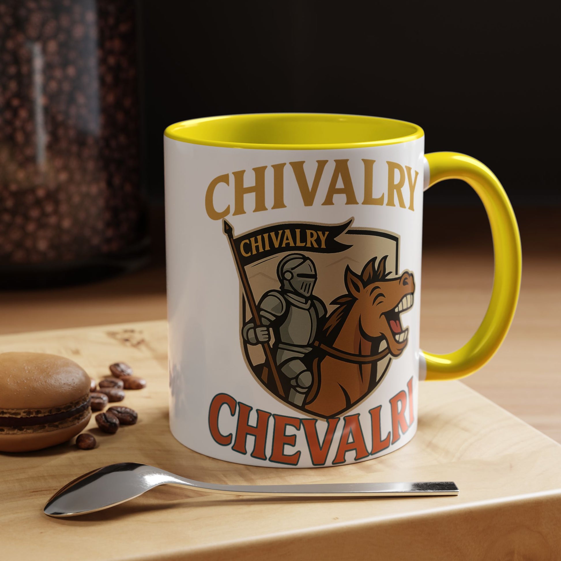 Chivalry Accent Coffee Mug, Warrior Gift, Knight Themed Cup, Medieval Decor, Unique Coffee Lover Present, Fun Office Mug - Wayal Store