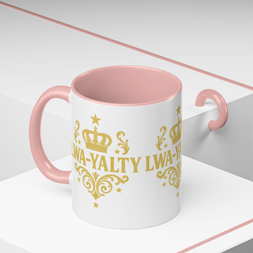 Regal Crown Accent Coffee Mug - Royalty Lwa-Yalty, Unique Gift for Coffee Lovers, Home Decor, Birthday, Celebration - Wayal Store