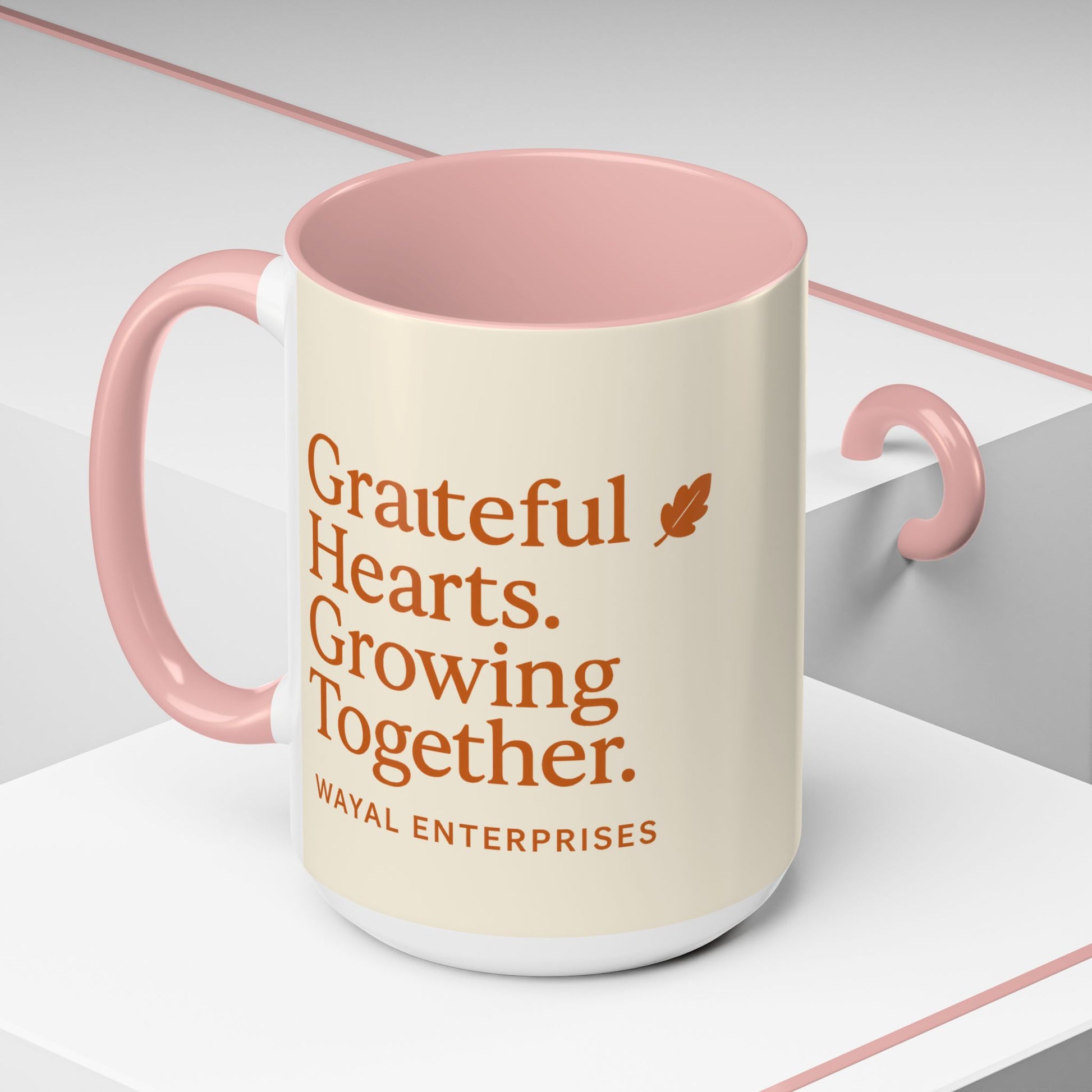 Grateful Hearts Coffee Mug - 11oz & 15oz - Perfect for Cozy Moments