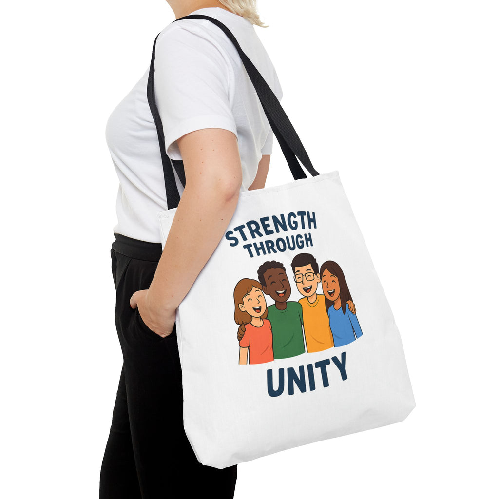Unity Tote Bag | Strength Through Unity | Eco-Friendly Tote | Gift for Friends | Motivational Carryall | Community Spirit Bag - Wayal Store