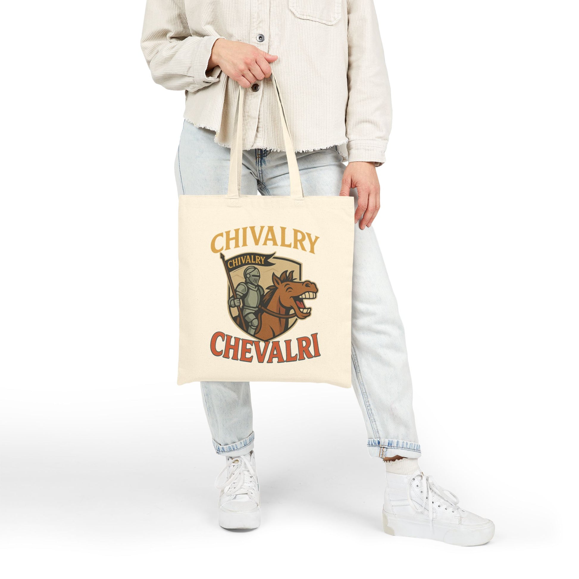Chivalry Knight Tote Bag | Eco-Friendly Grocery, Beach, and Everyday Bag, Gift for Medieval Lovers - Wayal Store