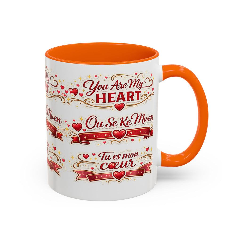 You Are My Heart Accent Coffee Mug – Multilingual Love Gift (11/15oz) - Wayal Store