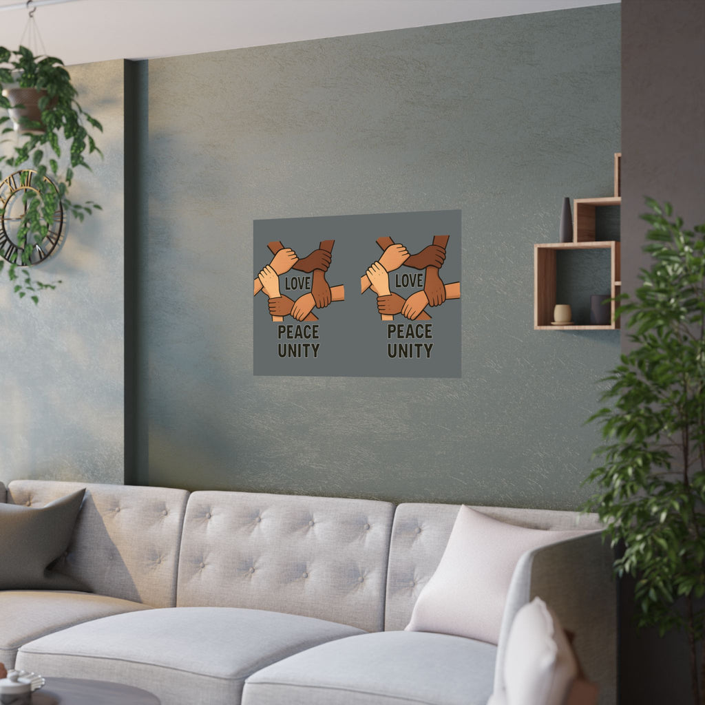 Unity Love Satin Poster | Peaceful Art Decor | Community Wall Art | 210gsm Prints for Home or Office | Gift for Activists, [...] - Wayal Store