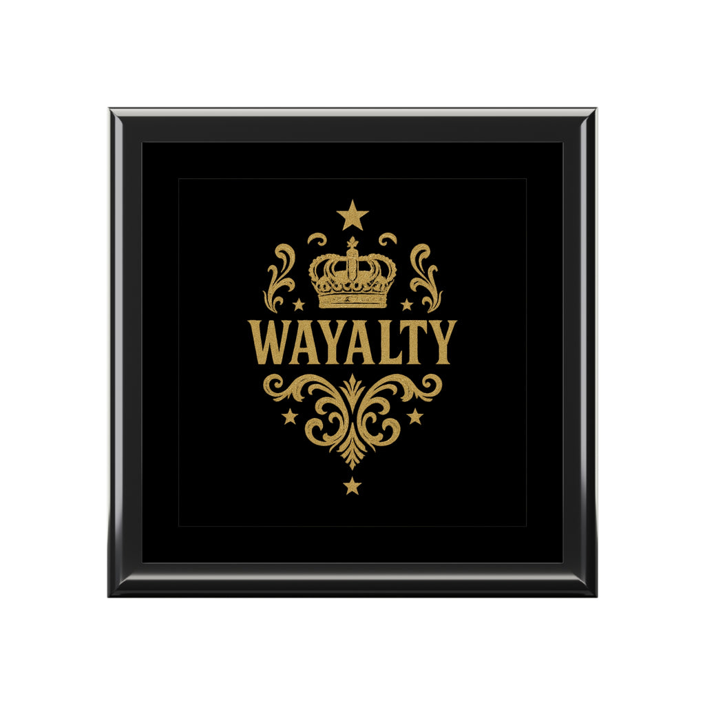Elegant Black Jewelry Box with Gold 'Wayalty' Design, Luxurious Gift for Her, Keepsake Organizer, Bridal Shower Gift, Birthday Gift - Wayal Store
