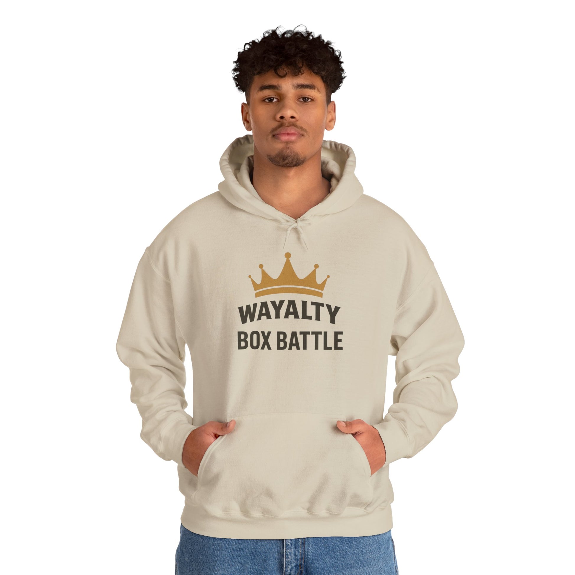 Wayalty Box Battle Hoodie — Crown Logo Pullover for Gaming Fans