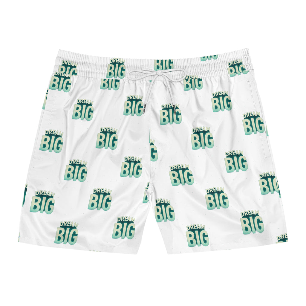 Dream Big Men&#039;s Mid-Length Swim Shorts - Motivational Beachwear - Wayal Store