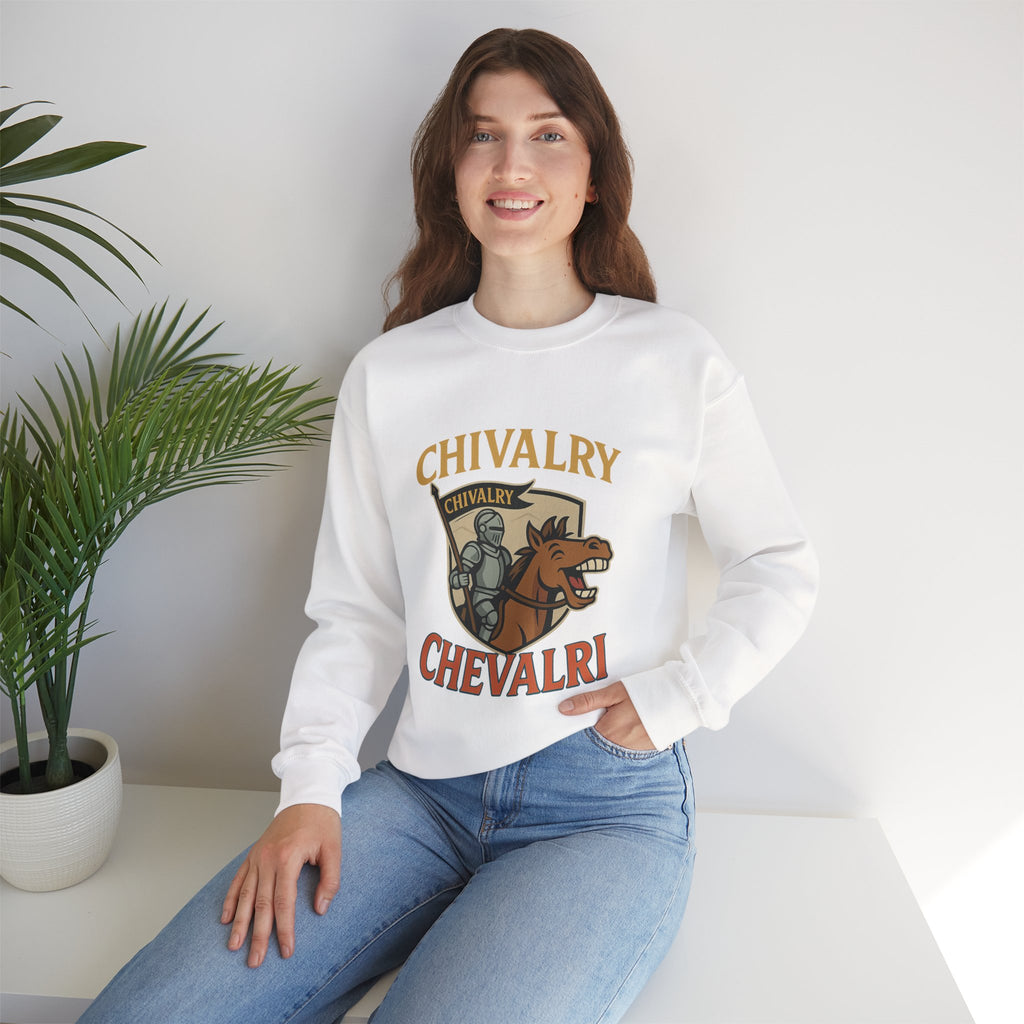 Chivalry Crewneck Sweatshirt, Unisex Heavy Blend, Cozy Casual Wear, Gift for Gamers, Renaissance Fair Apparel, Everyday Comfort - Wayal Store
