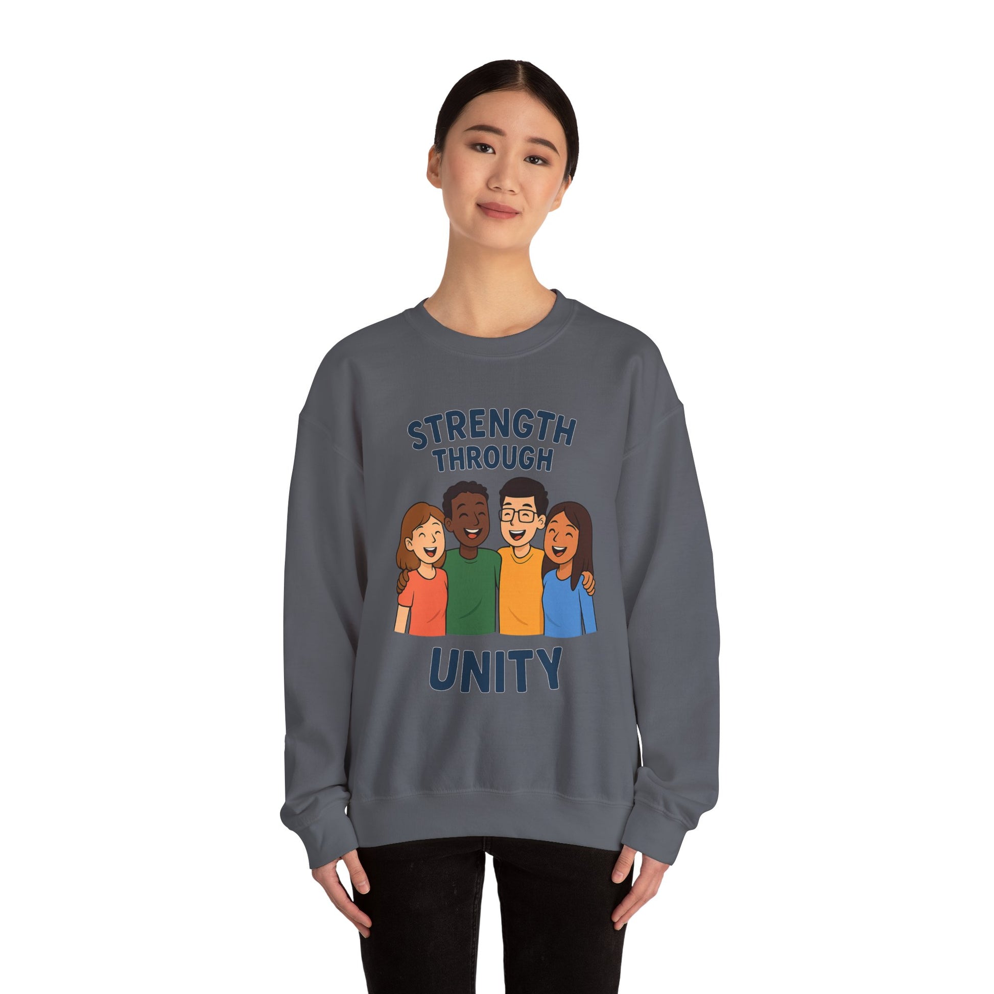 Unity Crewneck Sweatshirt, Strength Through Unity Sweater, Cozy Unisex Sweatshirt, Friendship Gift, Ideal for Team Events - Wayal Store