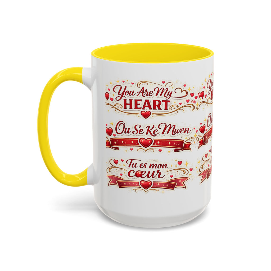 You Are My Heart Accent Coffee Mug – Multilingual Love Gift (11/15oz) - Wayal Store