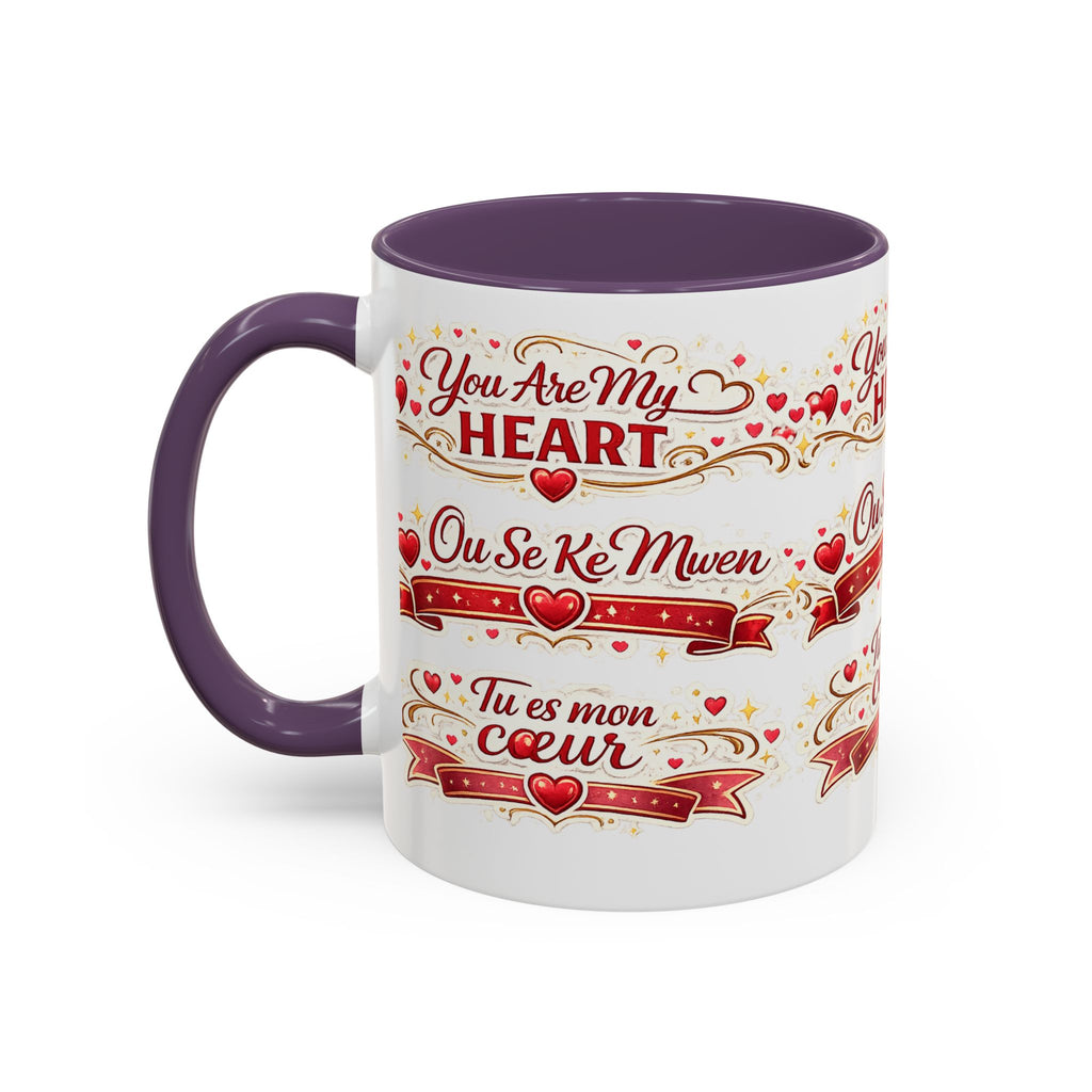 You Are My Heart Accent Coffee Mug – Multilingual Love Gift (11/15oz) - Wayal Store