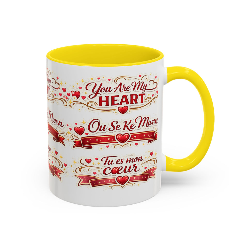 You Are My Heart Accent Coffee Mug – Multilingual Love Gift (11/15oz) - Wayal Store