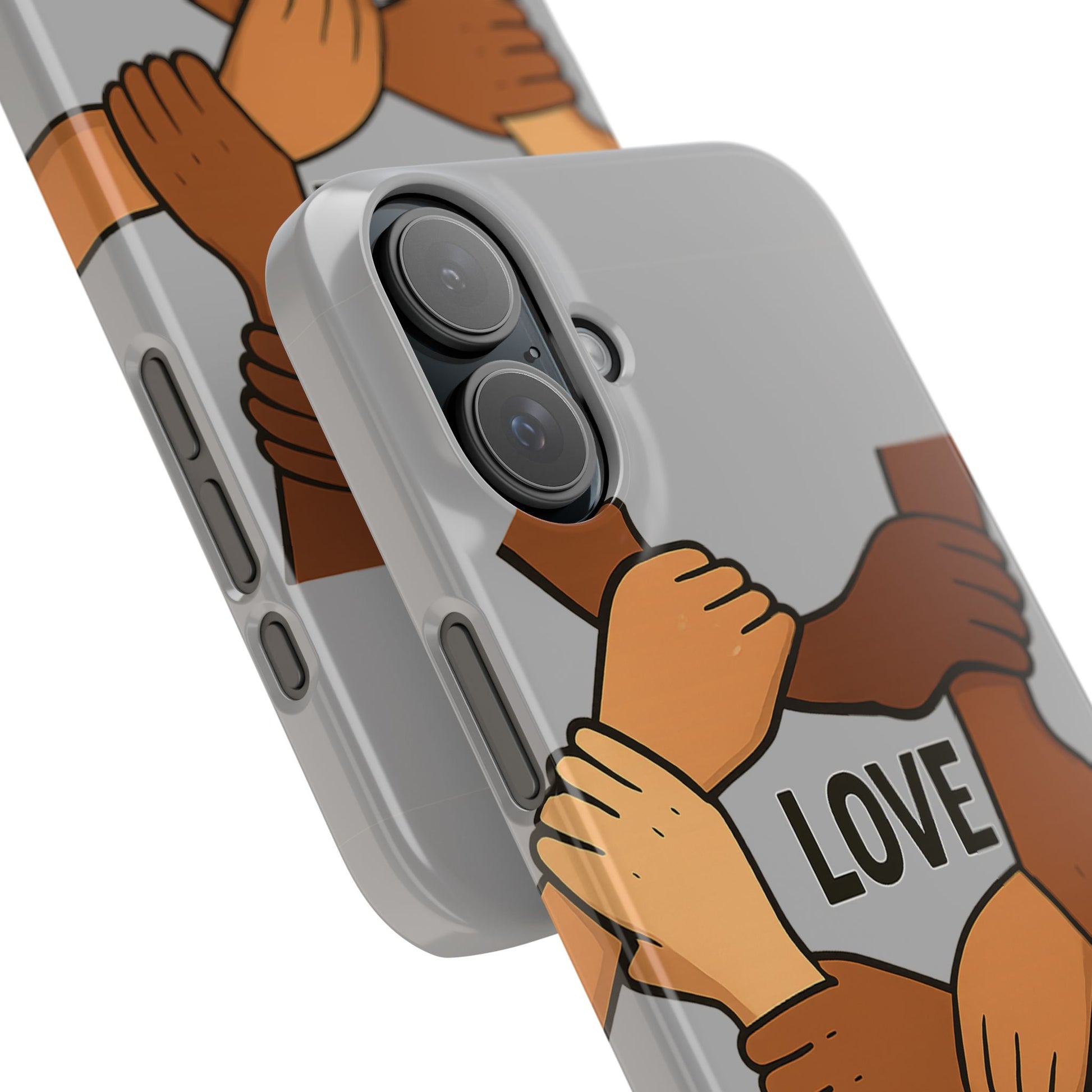 Unity Theme Slim Phone Cases - Love Peace Unity, Gift for Activists, Phone Accessories for Peace Lovers, Unique Phone Covers - Wayal Store