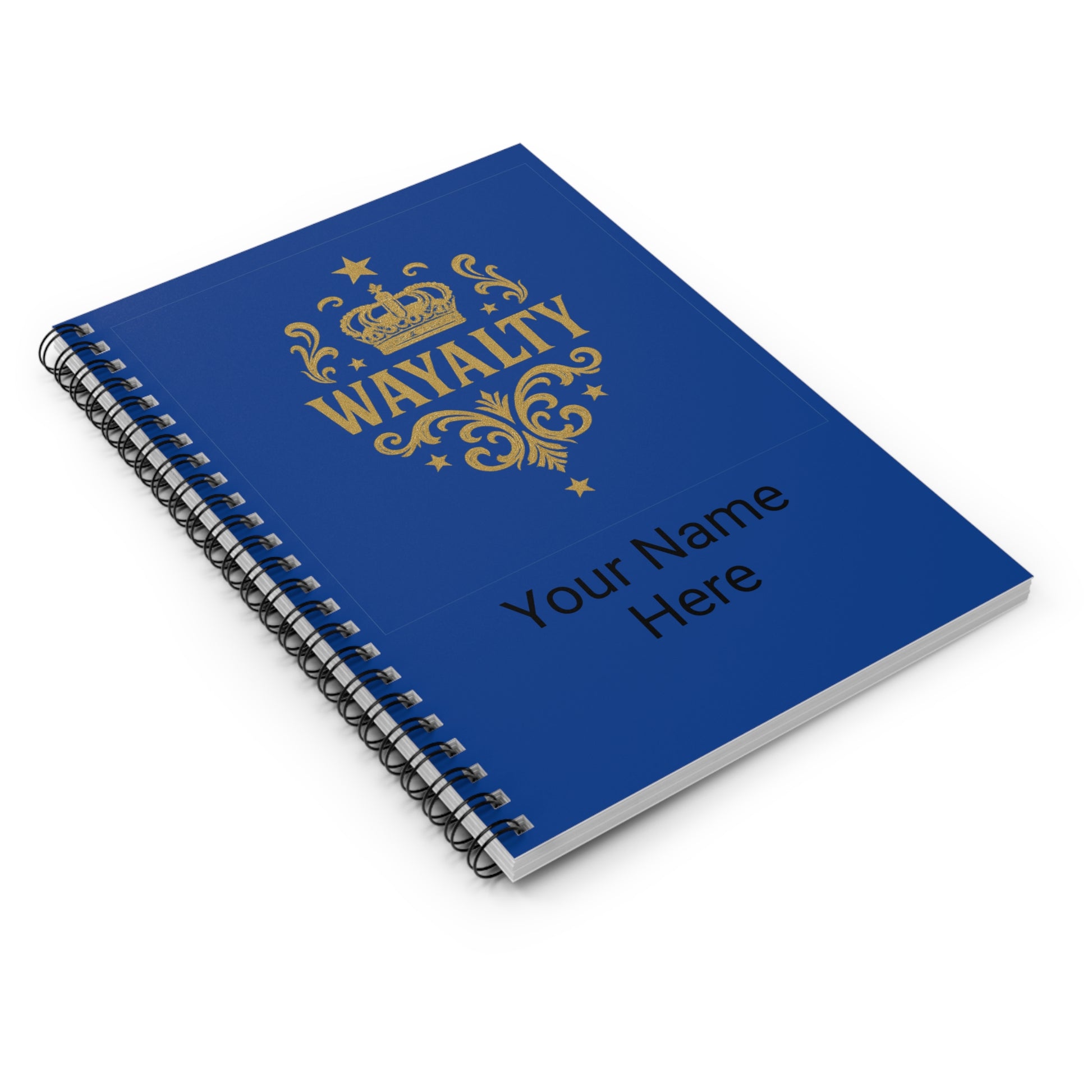 Luxury Wayalty Spiral Notebook - Ruled Line, Journal, Motivational Gift, School Supplies, Crown Design - Wayal Store