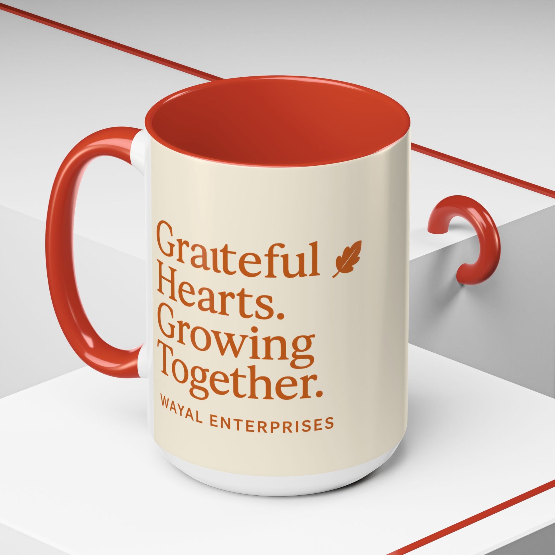 Grateful Hearts Coffee Mug - 11oz & 15oz - Perfect for Cozy Moments