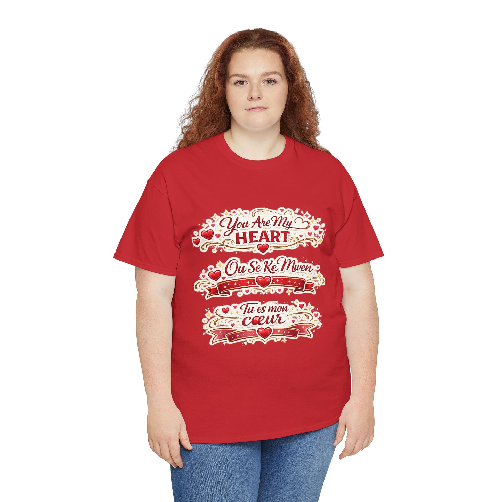 Heart Love Tee — "You Are My Heart / Tu es mon coeur" Romantic Valentine T-Shirt - Wayal Store