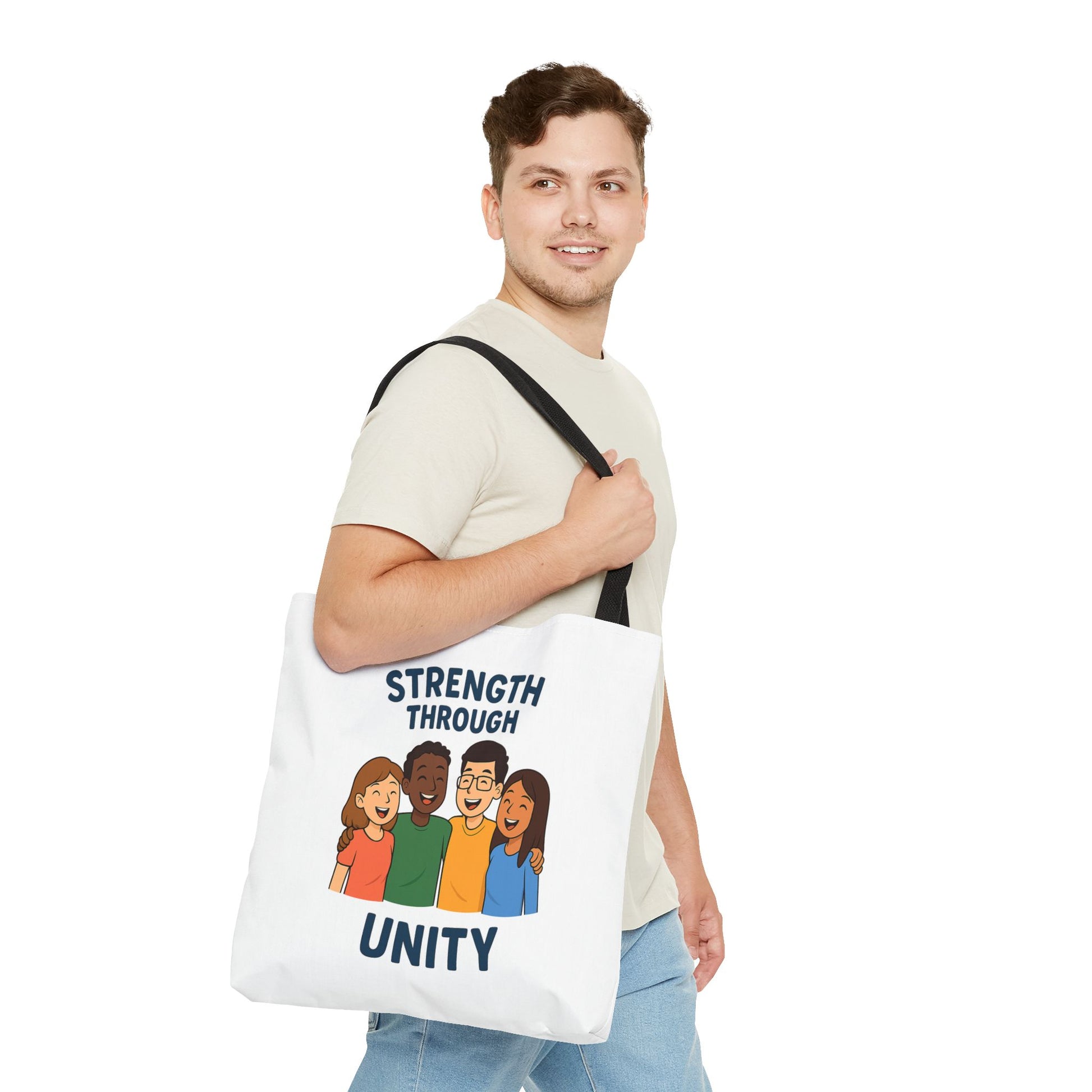 Unity Tote Bag | Strength Through Unity | Eco-Friendly Tote | Gift for Friends | Motivational Carryall | Community Spirit Bag - Wayal Store