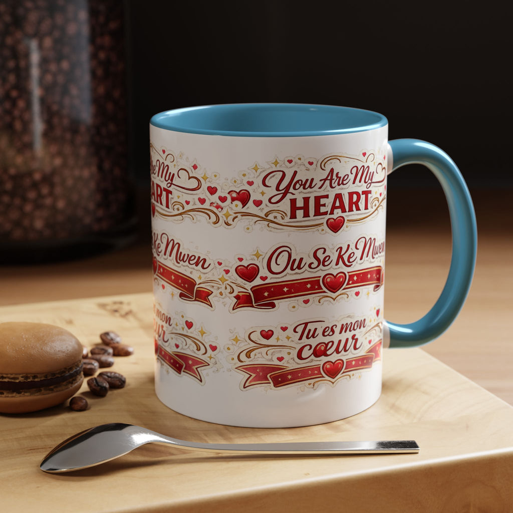 You Are My Heart Accent Coffee Mug – Multilingual Love Gift (11/15oz) - Wayal Store