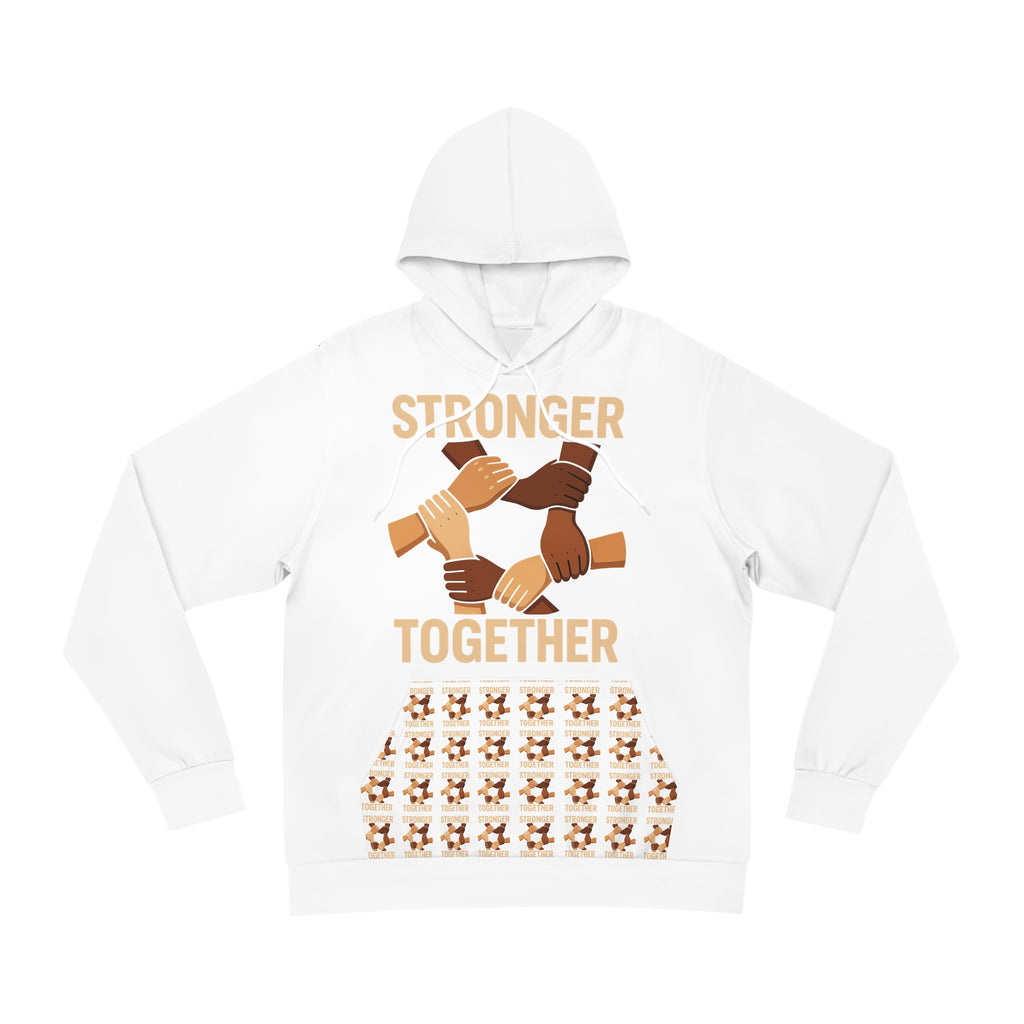 Stronger Together Hoodie Front | Unity Fashion, Gift for Activists, Inspirational Apparel, Unisex Streetwear, Casual Wear, Cozy Layering - Wayal Store