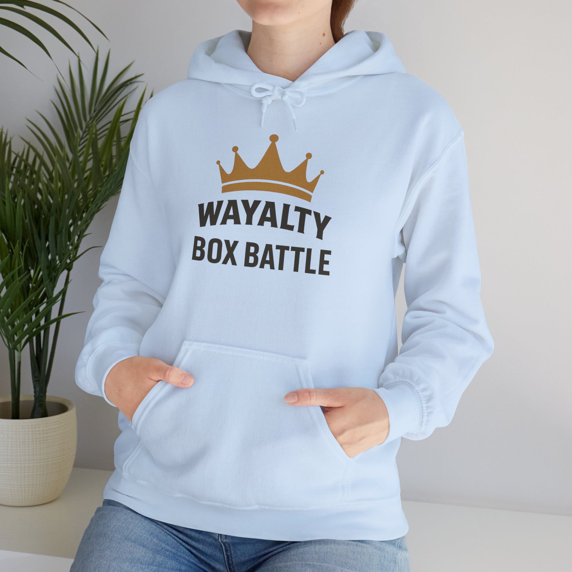 Wayalty Box Battle Hoodie — Crown Logo Pullover for Gaming Fans